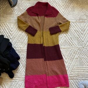 Free people Colorful Striped Women's long cardigan